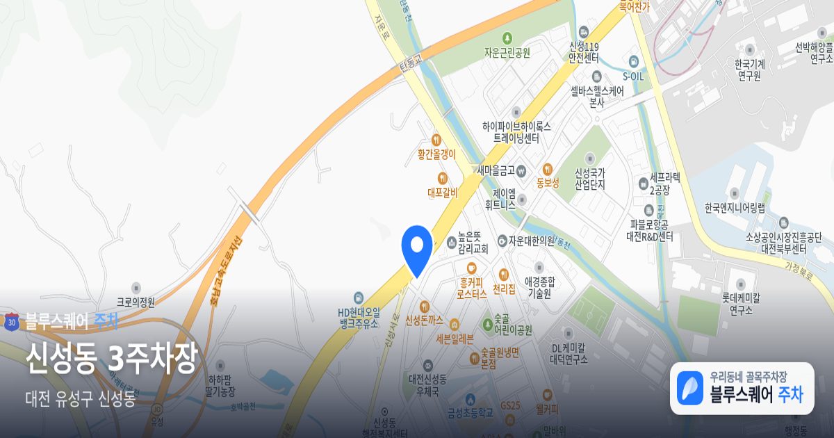 신성동 3주차장 위치 지도