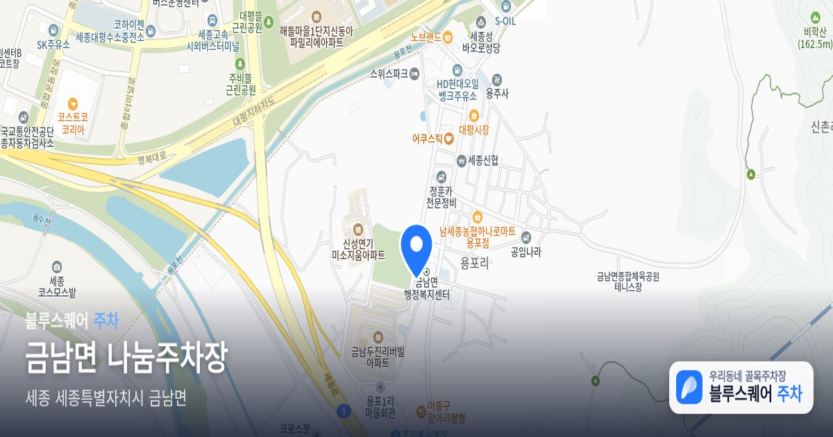 금남면 나눔주차장 위치 지도