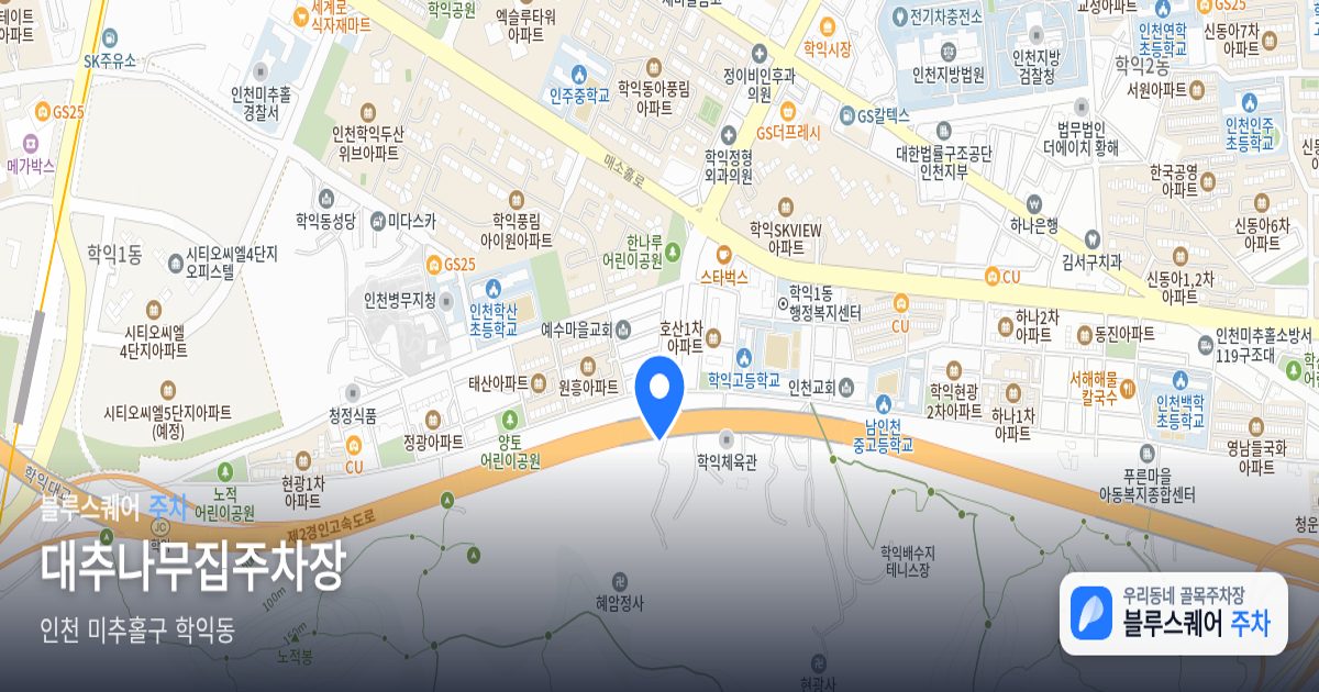 대추나무집주차장 위치 지도