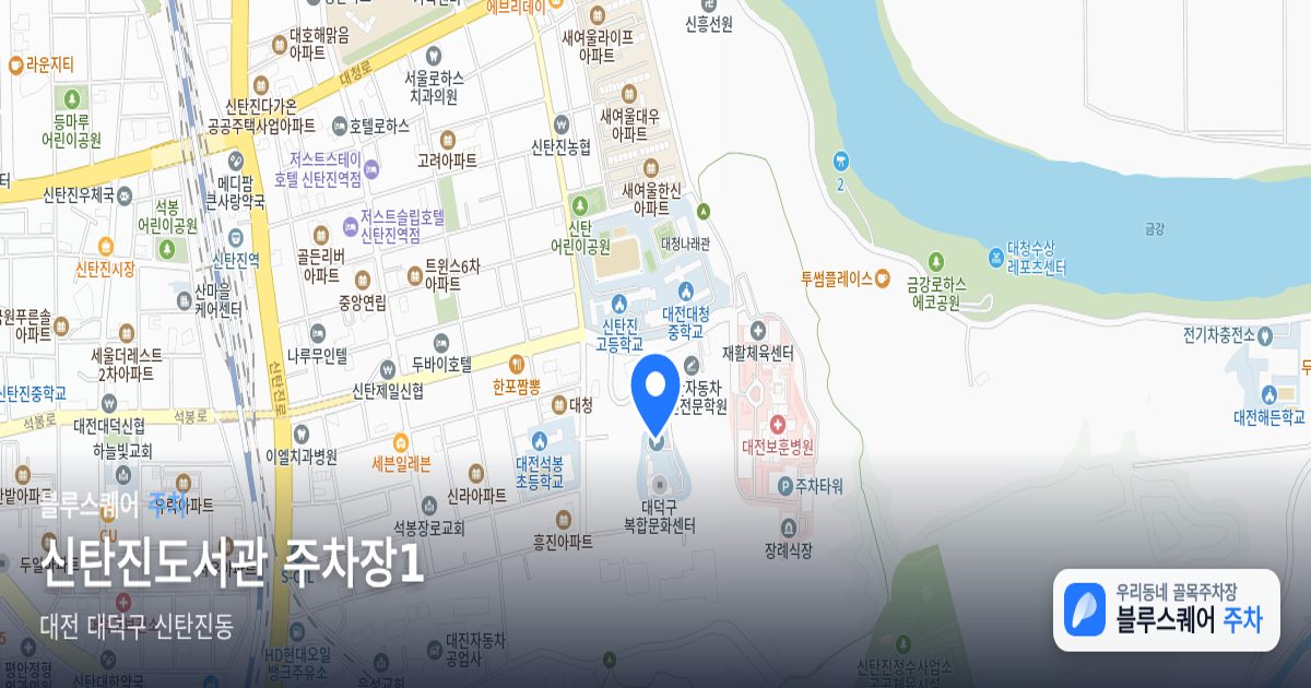 신탄진도서관 주차장1 위치 지도