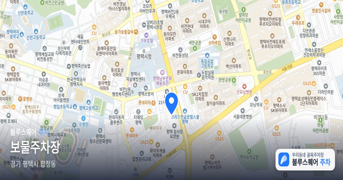 보물주차장 위치 지도