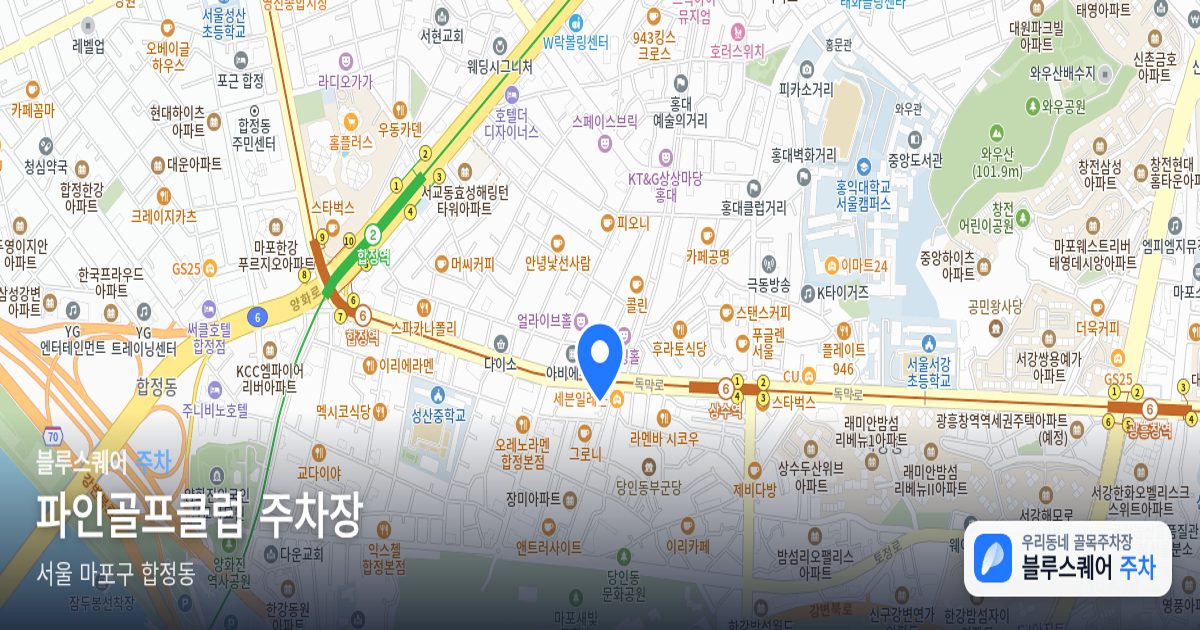 파인골프클럽 주차장 위치 지도