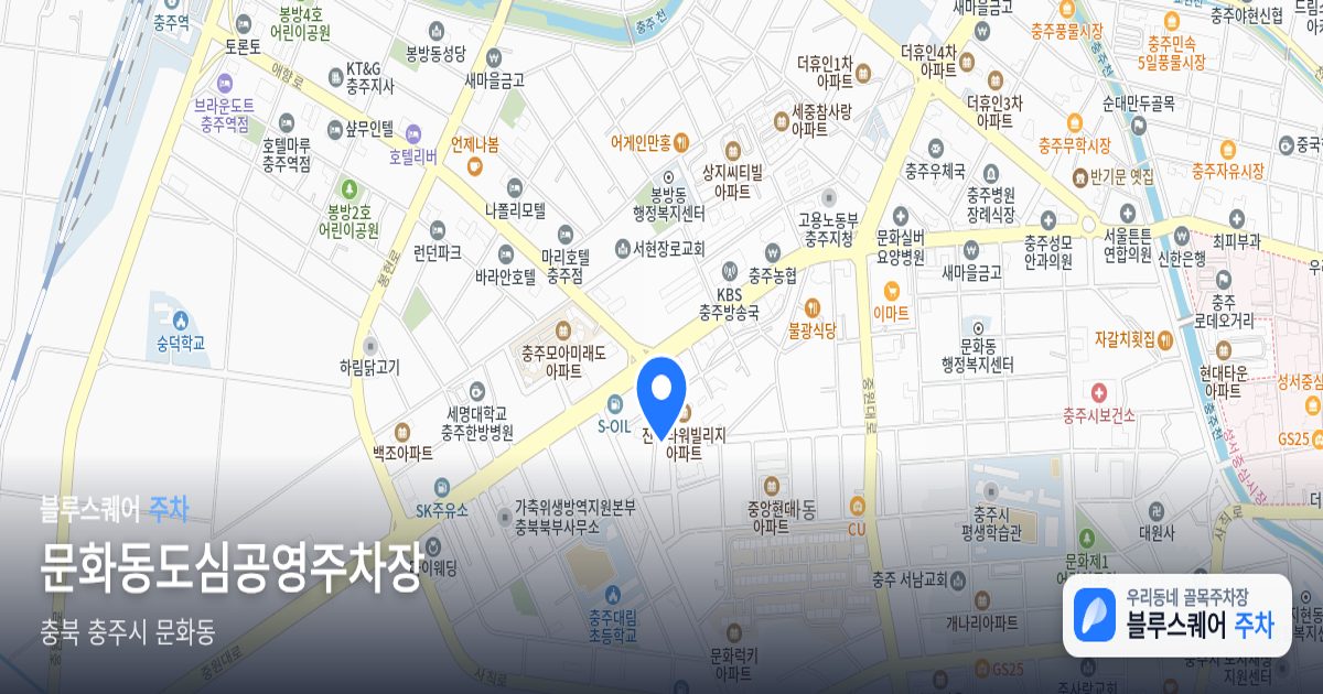 문화동도심공영주차장 위치 지도