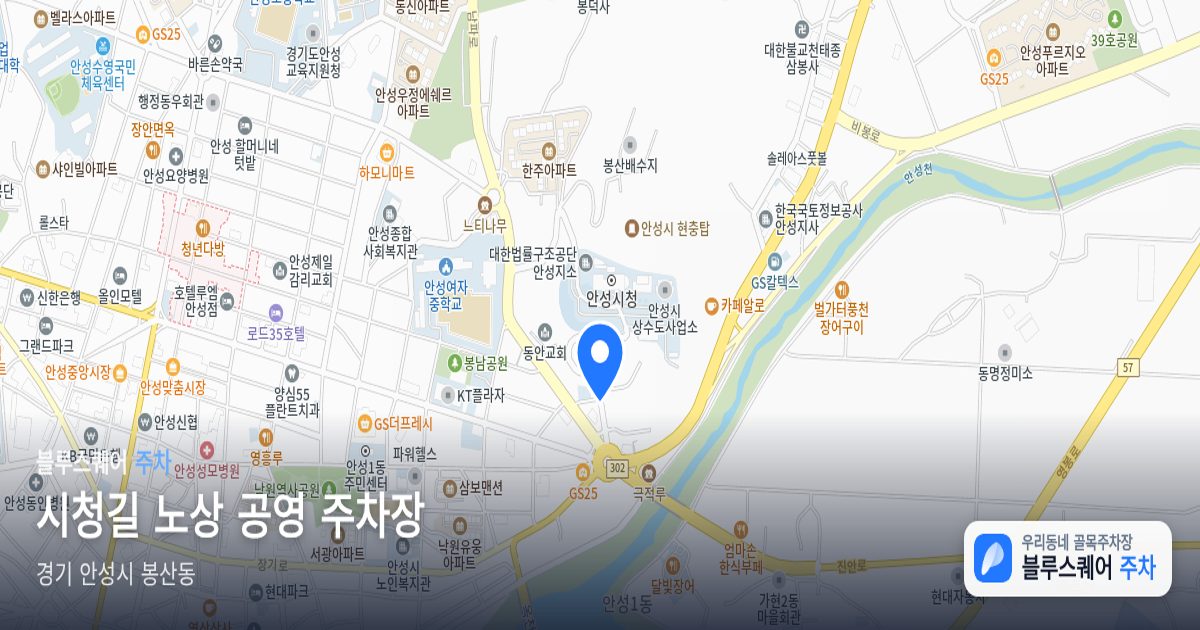 시청길 노상 공영 주차장 위치 지도