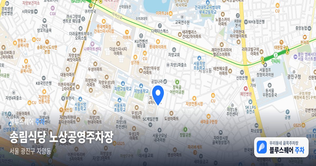 송림식당 노상공영주차장 위치 지도