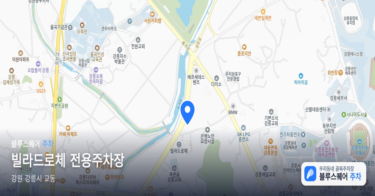 빌라드로체 전용주차장 위치 지도