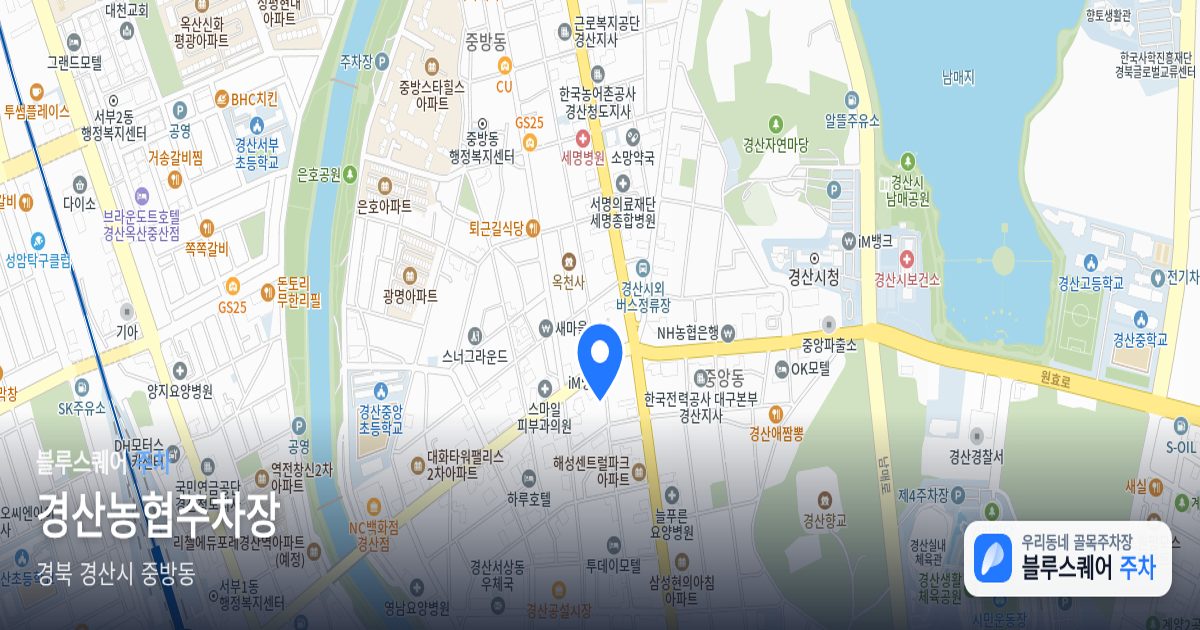 경산농협주차장 위치 지도