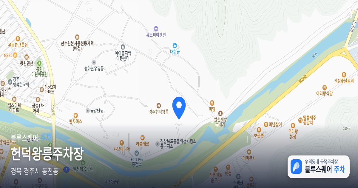 헌덕왕릉주차장 위치 지도