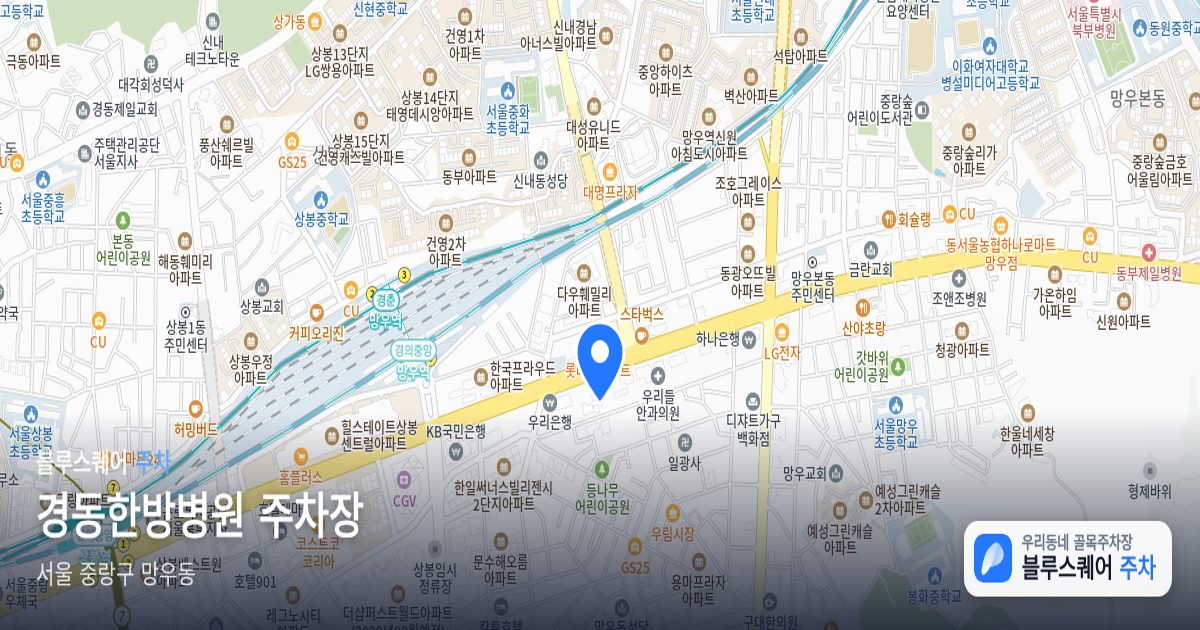 경동한방병원 주차장 위치 지도
