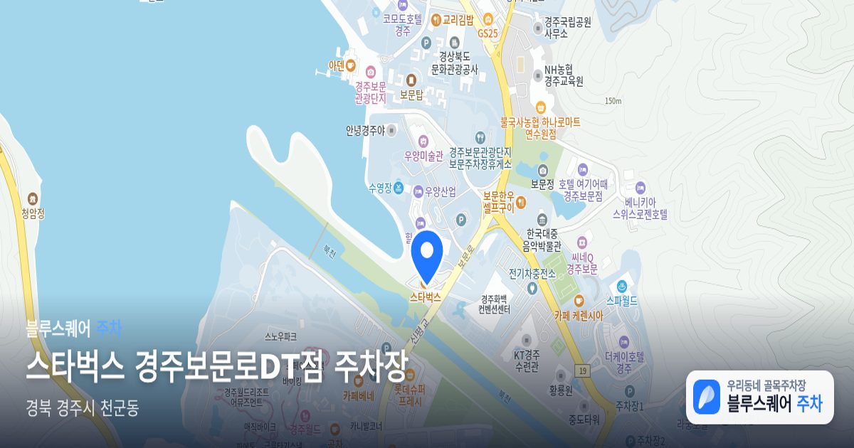 스타벅스 경주보문로DT점 주차장 위치 지도