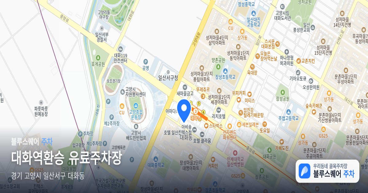 대화역환승 유료주차장 위치 지도