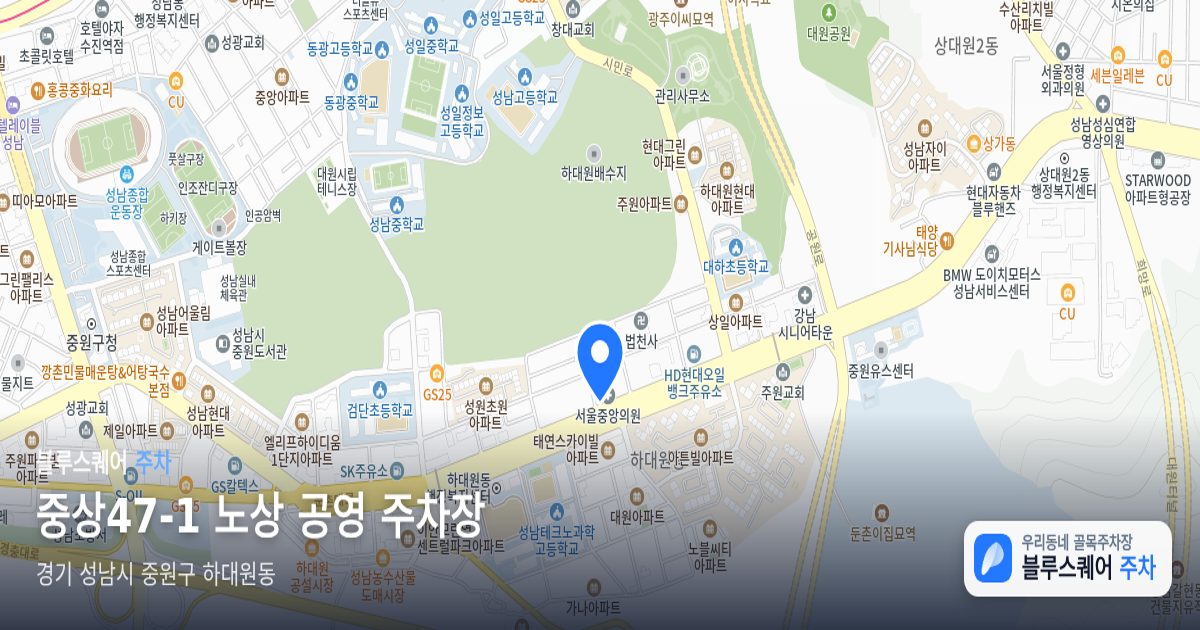 중상47-1 노상 공영 주차장 위치 지도