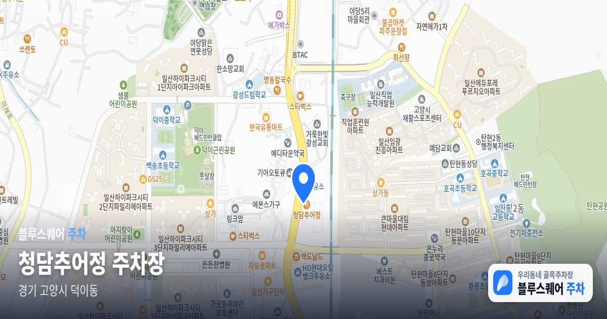 청담추어정 주차장 위치 지도