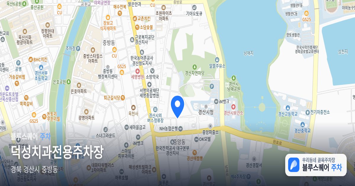 덕성치과전용주차장 위치 지도
