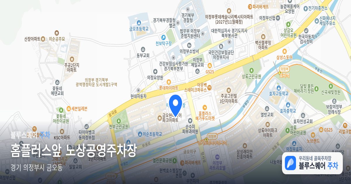홈플러스앞 노상공영주차장 위치 지도