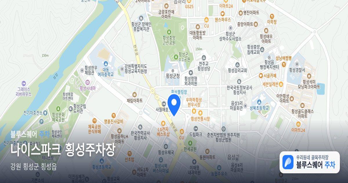 나이스파크 횡성주차장 위치 지도