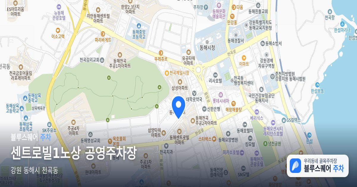 센트로빌1노상 공영주차장 위치 지도