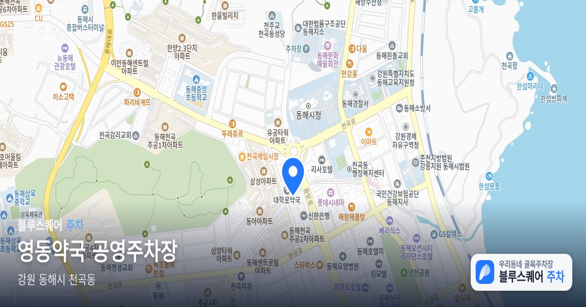 영동약국 공영주차장 위치 지도