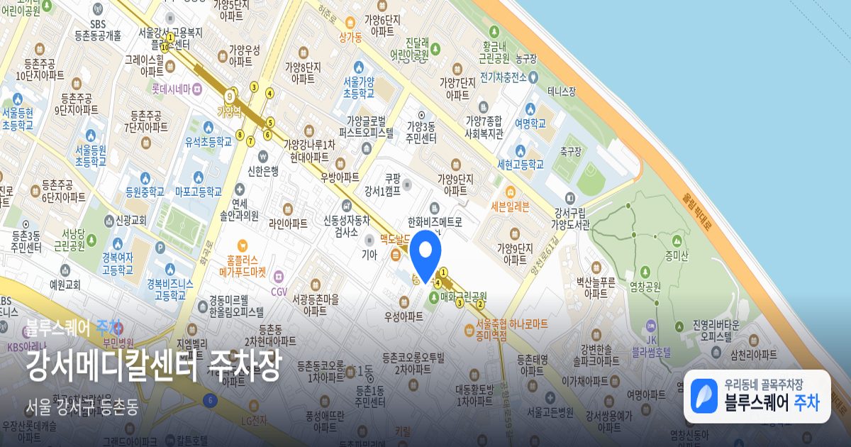 강서메디칼센터 주차장 위치 지도