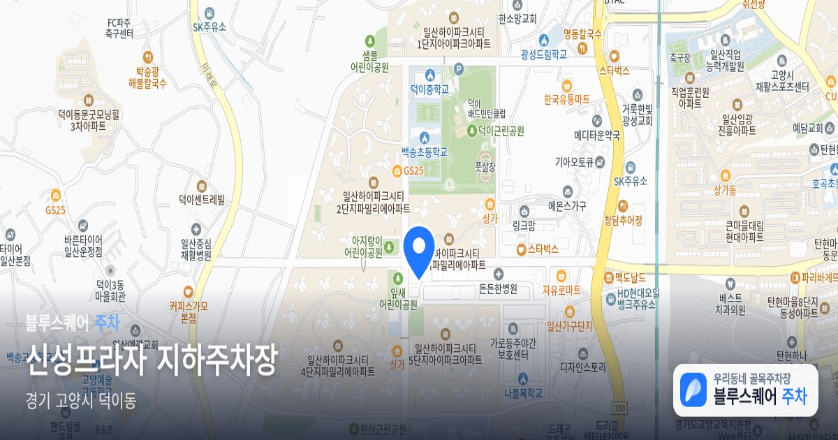 신성프라자 지하주차장 위치 지도