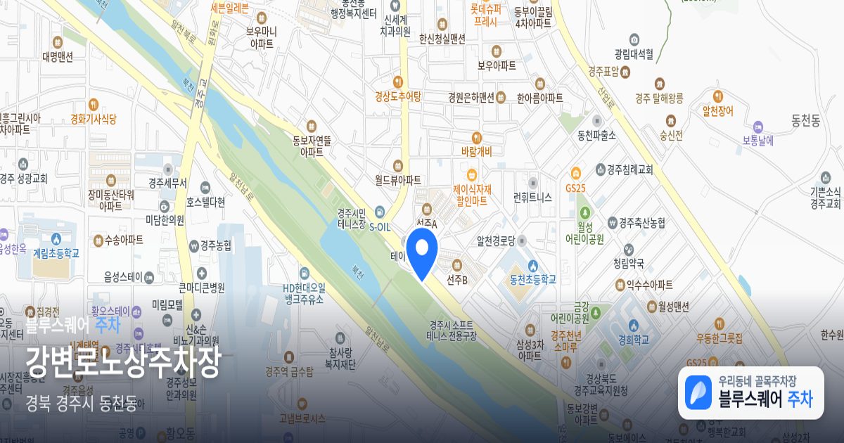 강변로노상주차장 위치 지도