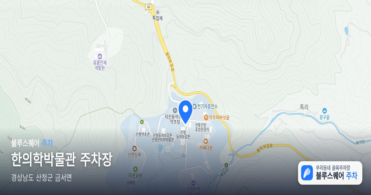 한의학박물관 주차장 위치 지도