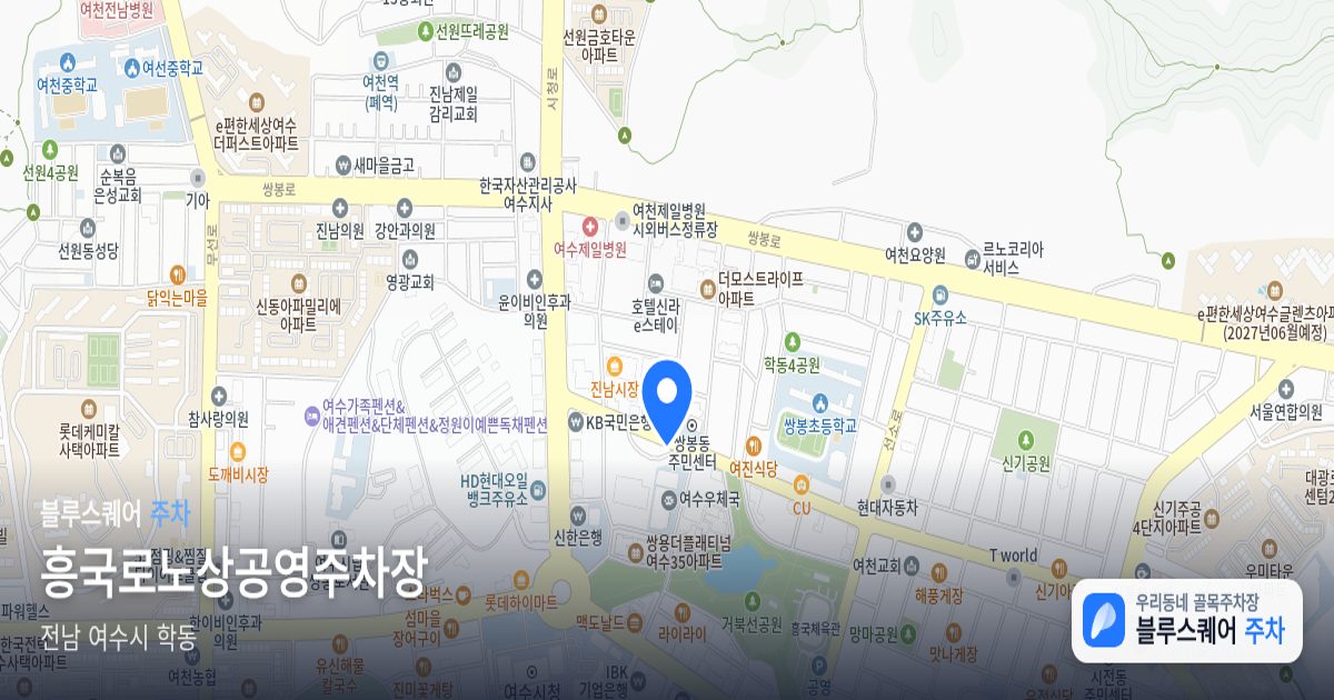 흥국로노상공영주차장 위치 지도