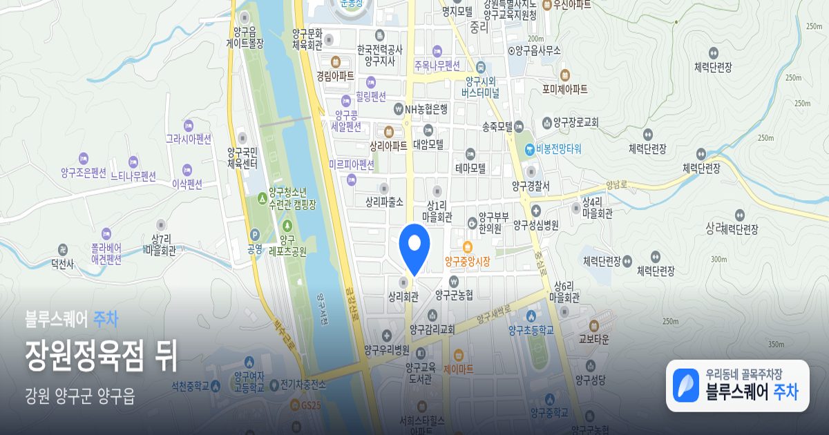 장원정육점 뒤 위치 지도