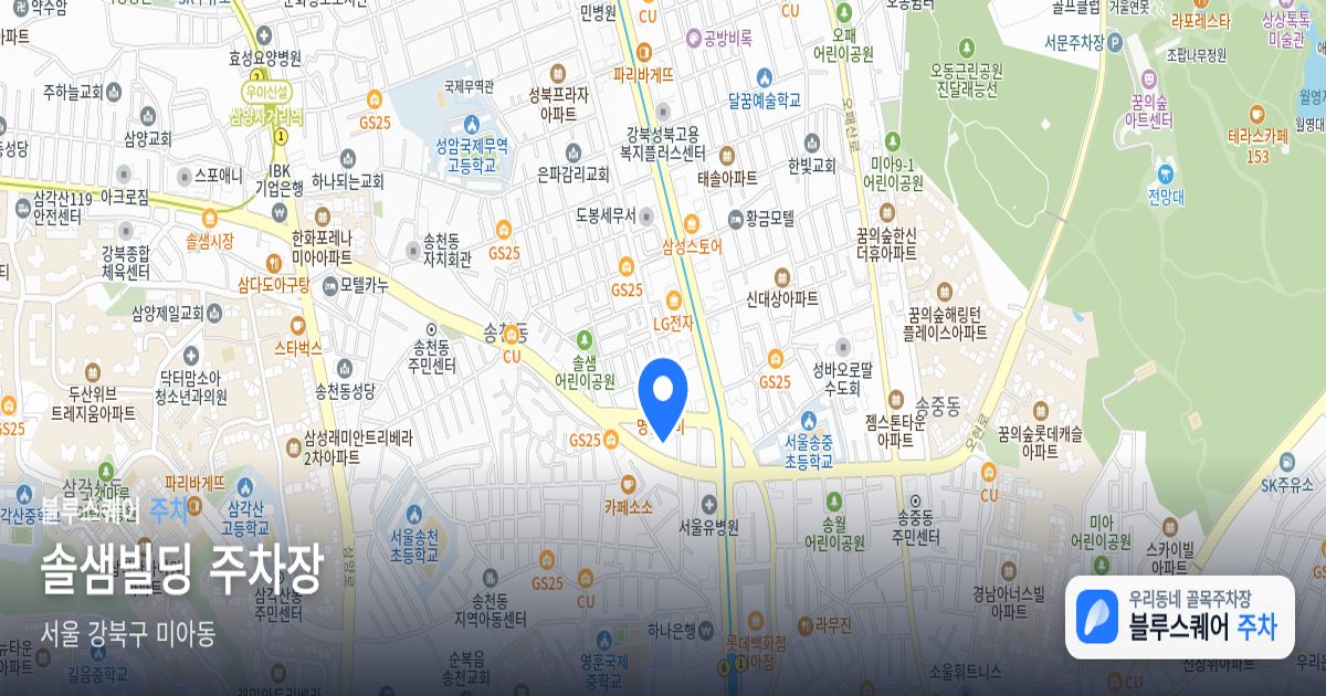 솔샘빌딩 주차장 위치 지도