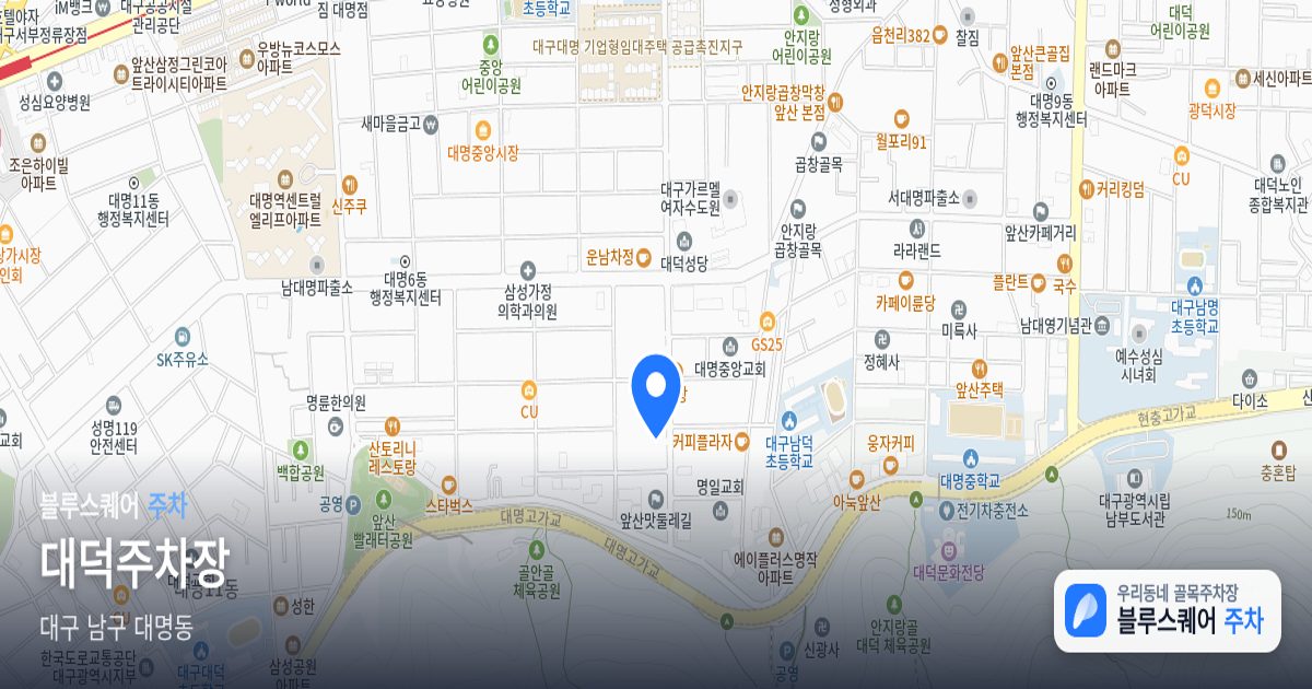 대덕주차장 위치 지도