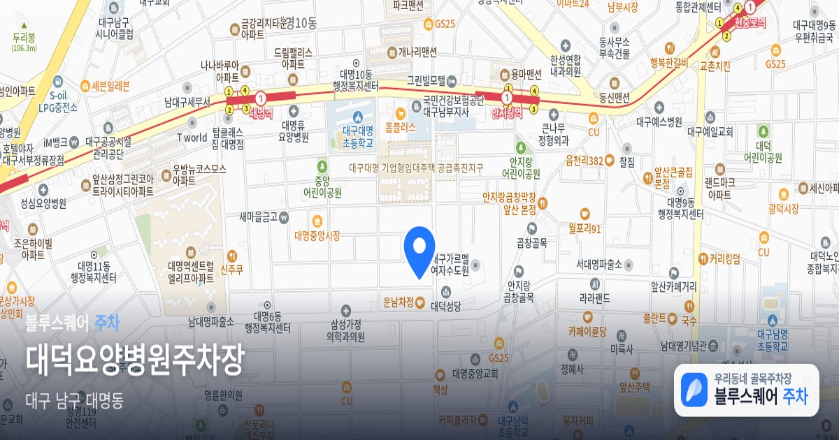대덕요양병원주차장 위치 지도