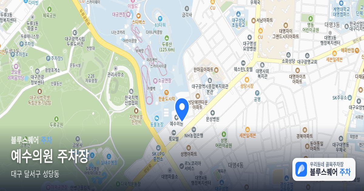 예수의원 주차장 위치 지도