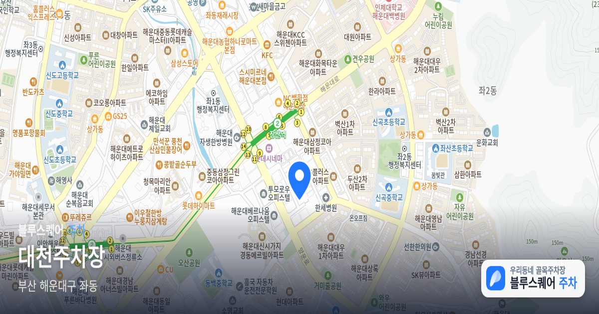 대천주차장 위치 지도
