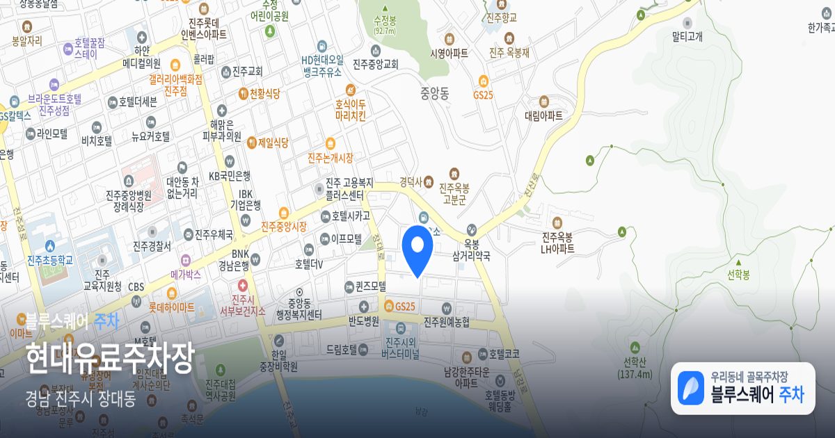 현대유료주차장 위치 지도
