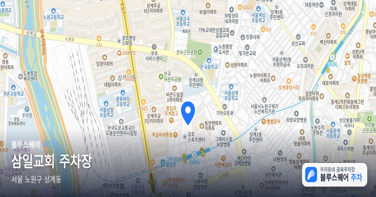 삼일교회 주차장 위치 지도