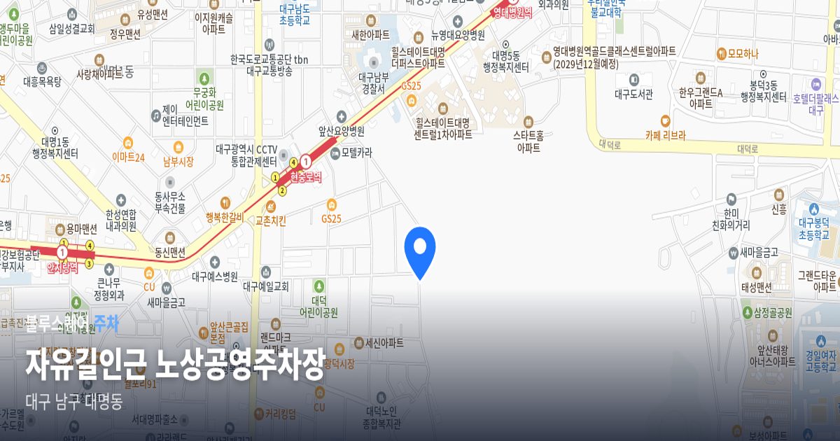 자유길인근 노상공영주차장 위치 지도