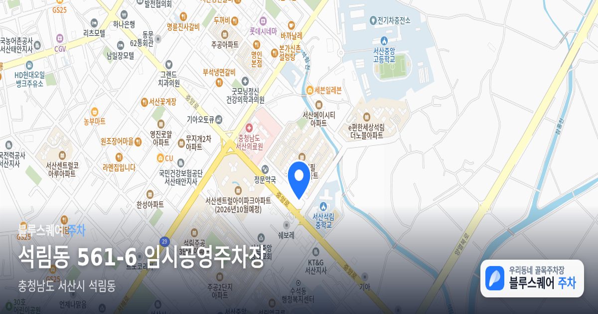 석림동 561-6 임시공영주차장 위치 지도