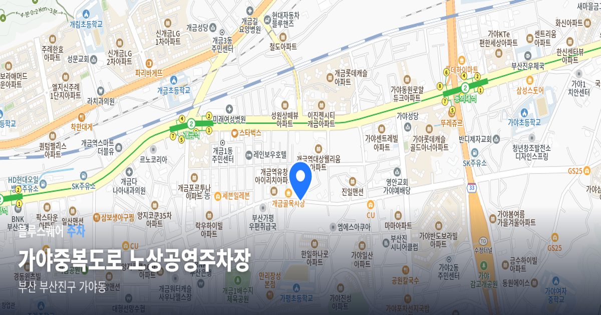 가야중복도로 노상공영주차장 위치 지도
