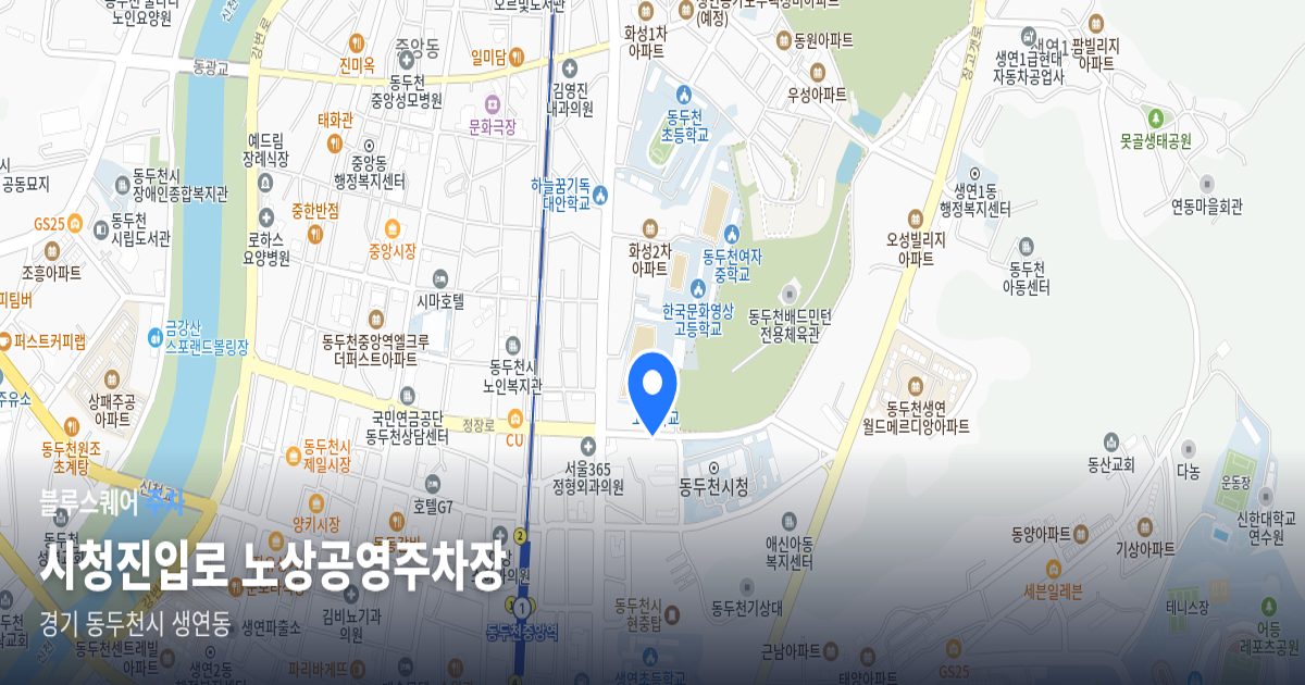 시청진입로 노상공영주차장 위치 지도