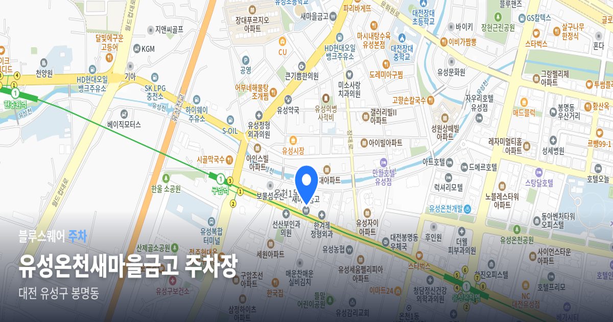 유성온천새마을금고 주차장 위치 지도