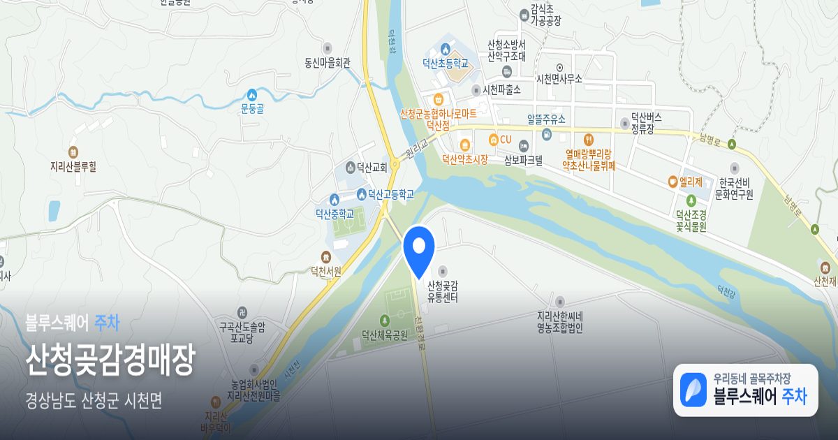 산청곶감경매장 위치 지도