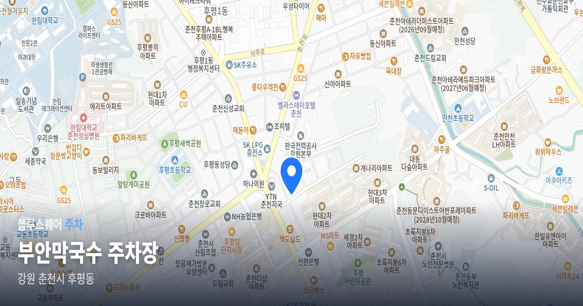 부안막국수 주차장 위치 지도