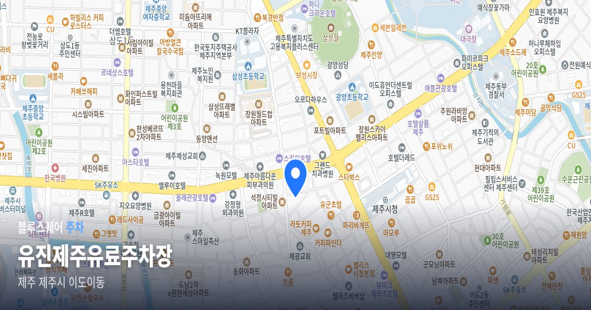 유진제주유료주차장 위치 지도