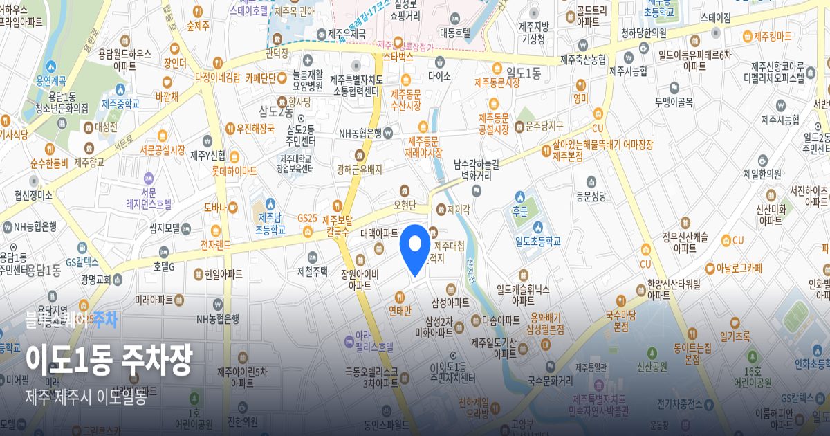 이도1동 주차장 위치 지도