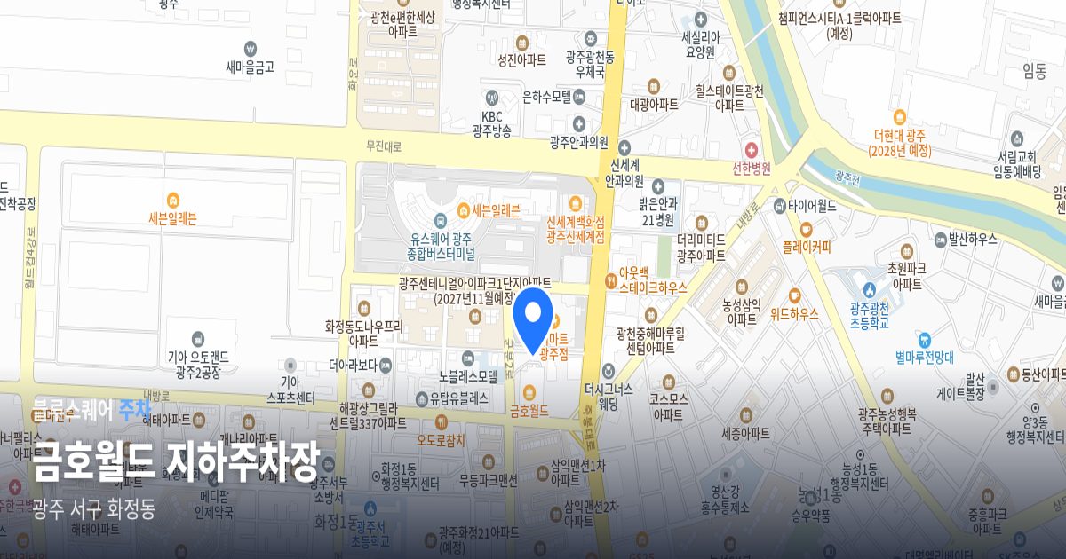 금호월드 지하주차장 위치 지도