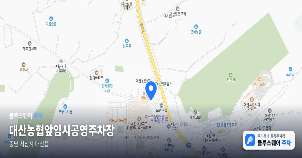 대산농협앞임시공영주차장 위치 지도