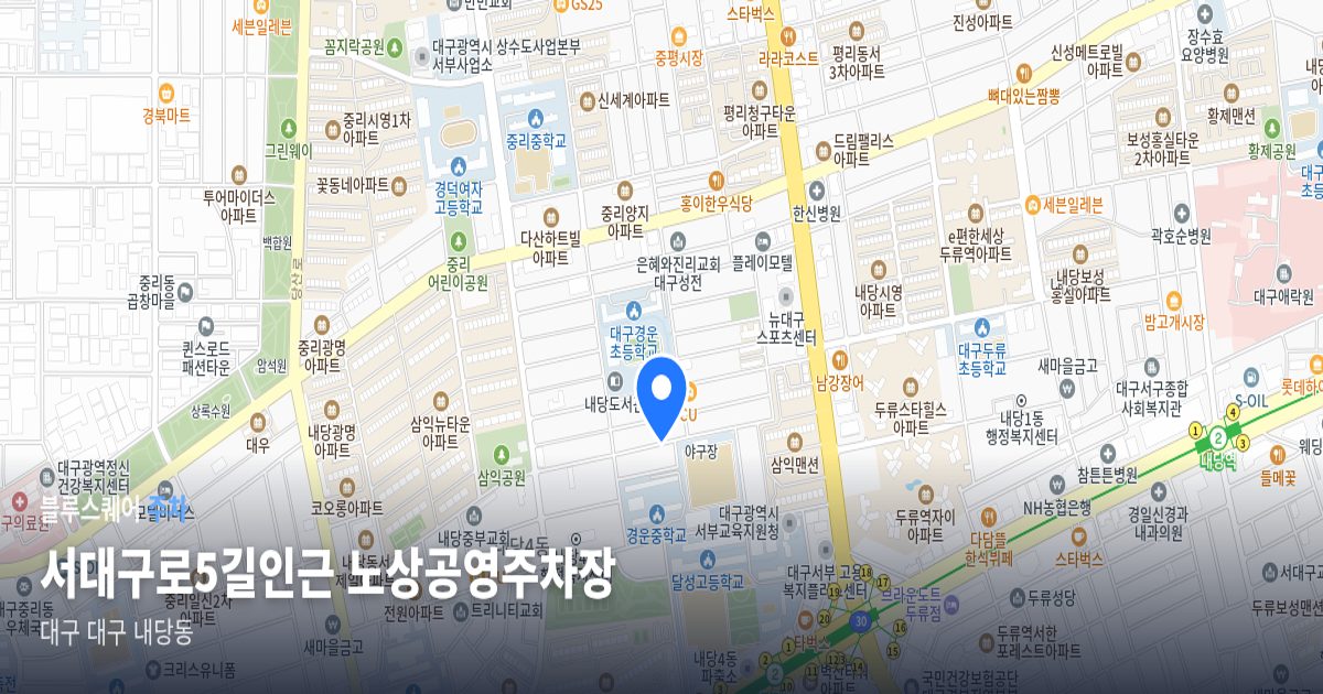 서대구로5길인근 노상공영주차장 위치 지도