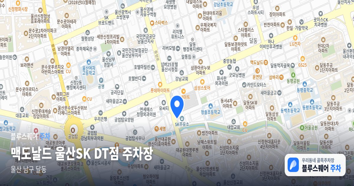 맥도날드 울산SK DT점 주차장 위치 지도