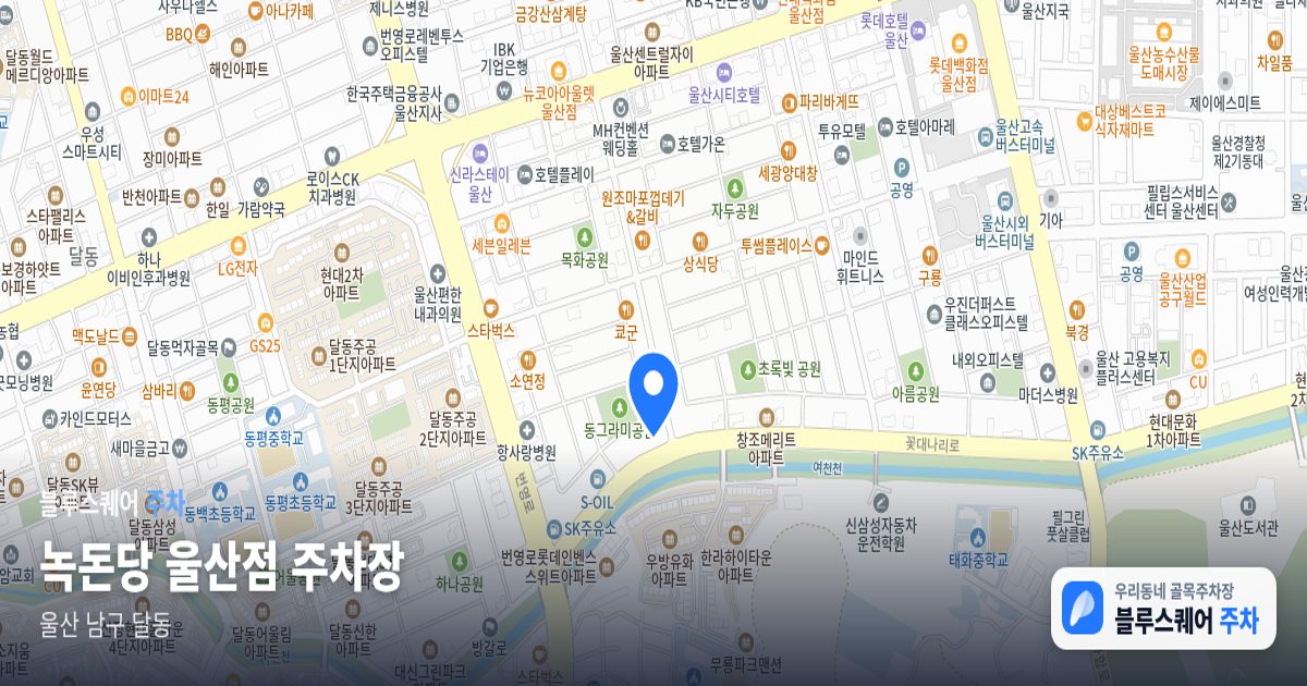 녹돈당 울산점 주차장 위치 지도