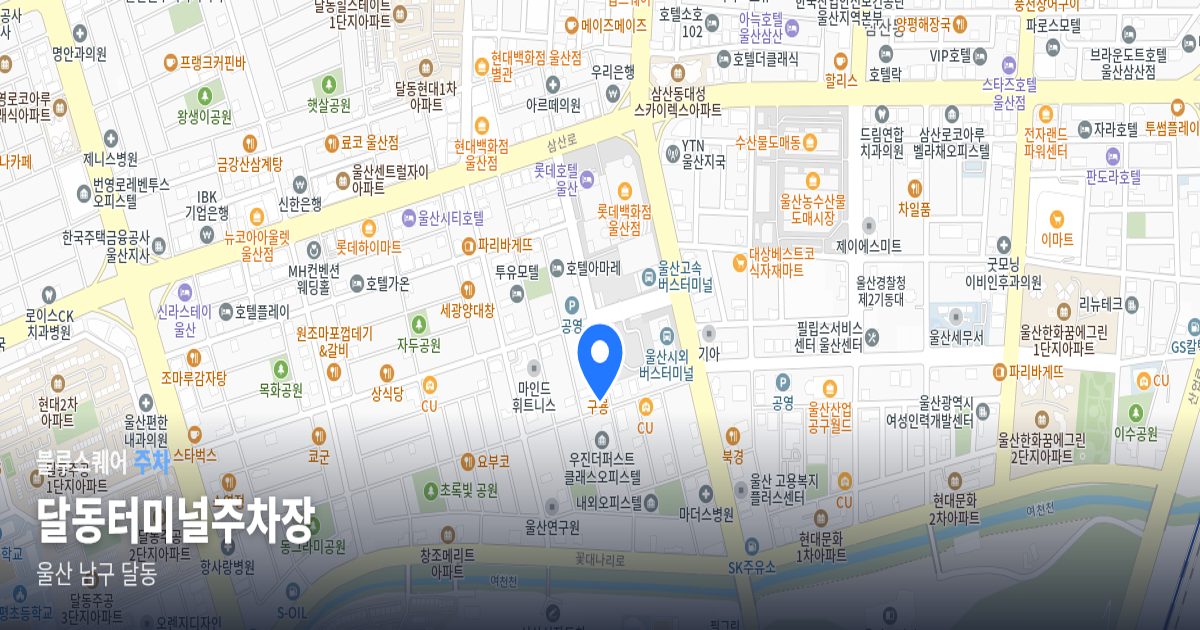 달동터미널주차장 위치 지도